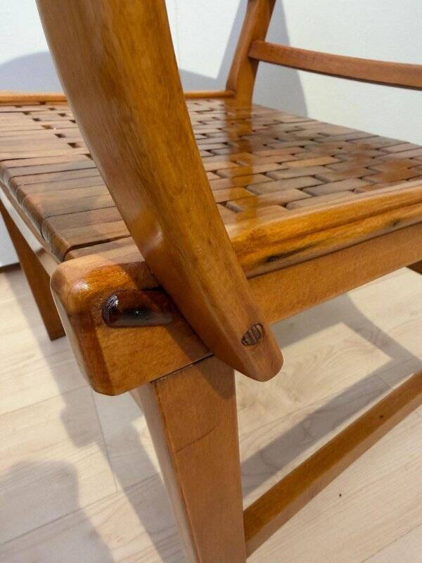 Gelenka Armchairs in Solid Beech Wood, Germany, 1950, Set of 2