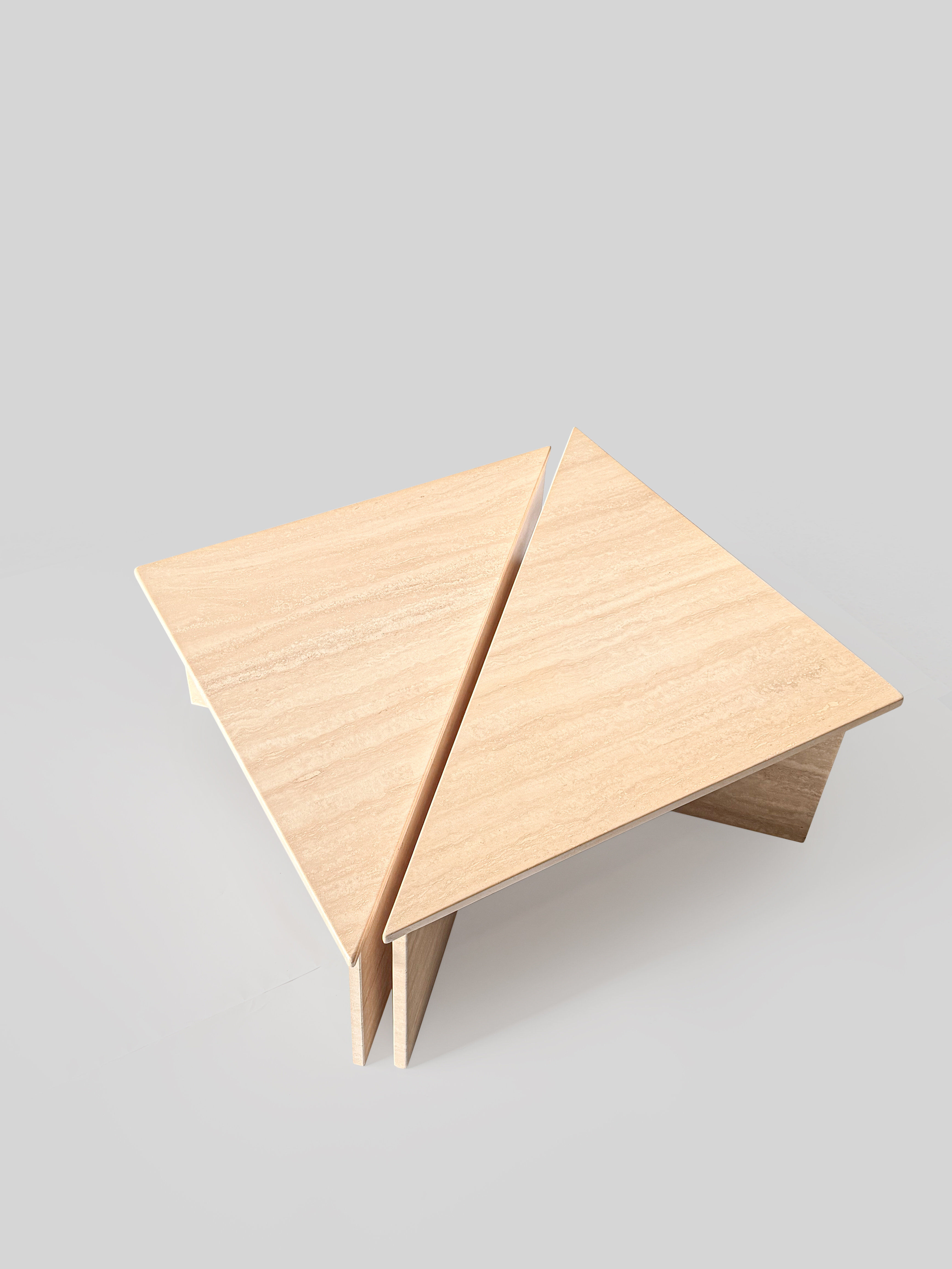 Up&Up triangle coffee table, 1970s.