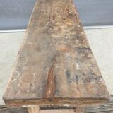 Restored solid wood workbench