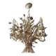 Vintage wrought iron bouquet chandelier from the 50s and 60s