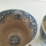 Set of fine earthenware cups