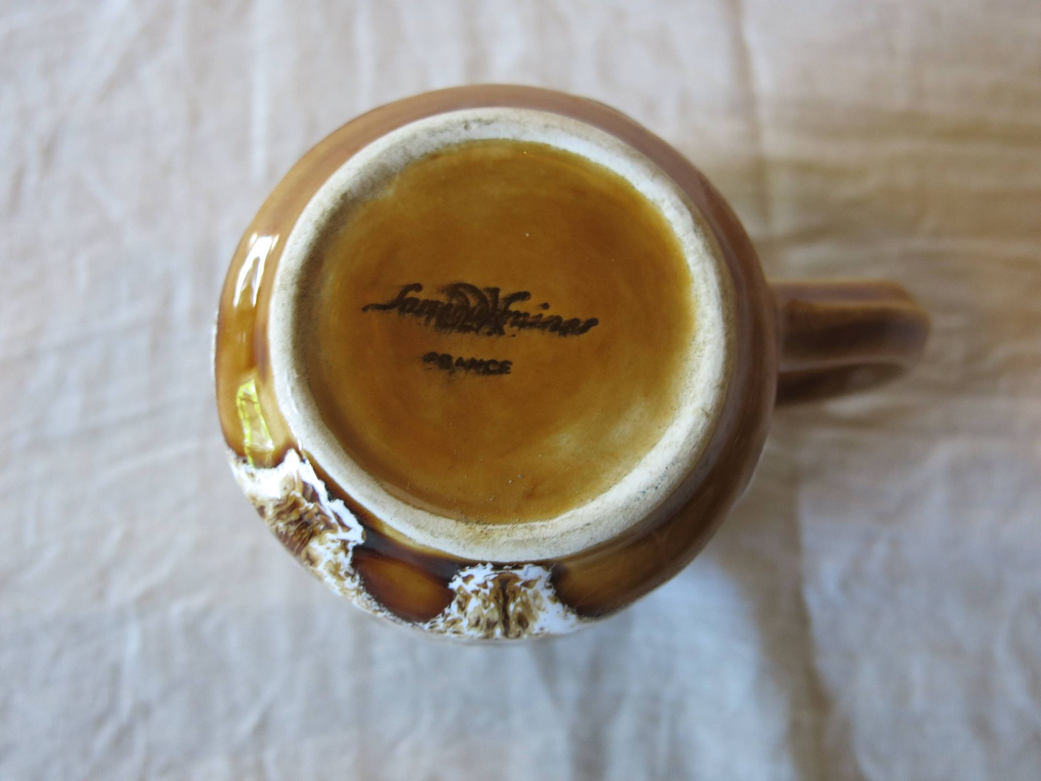 pretty milk jug from Sarreguemines in very good condition