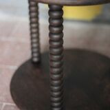 Turned wood coffee table, wooden side table, bedside table.