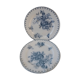 Plate duo Sarreguemines model Flore late 19th century