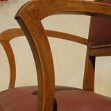 Art Deco bridge chair and 2 matching chairs