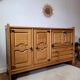 Vintage design oak buffet by Guillerme and Chambron
