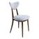 Chaise cœur en velours de coton bleu violet mid-century
