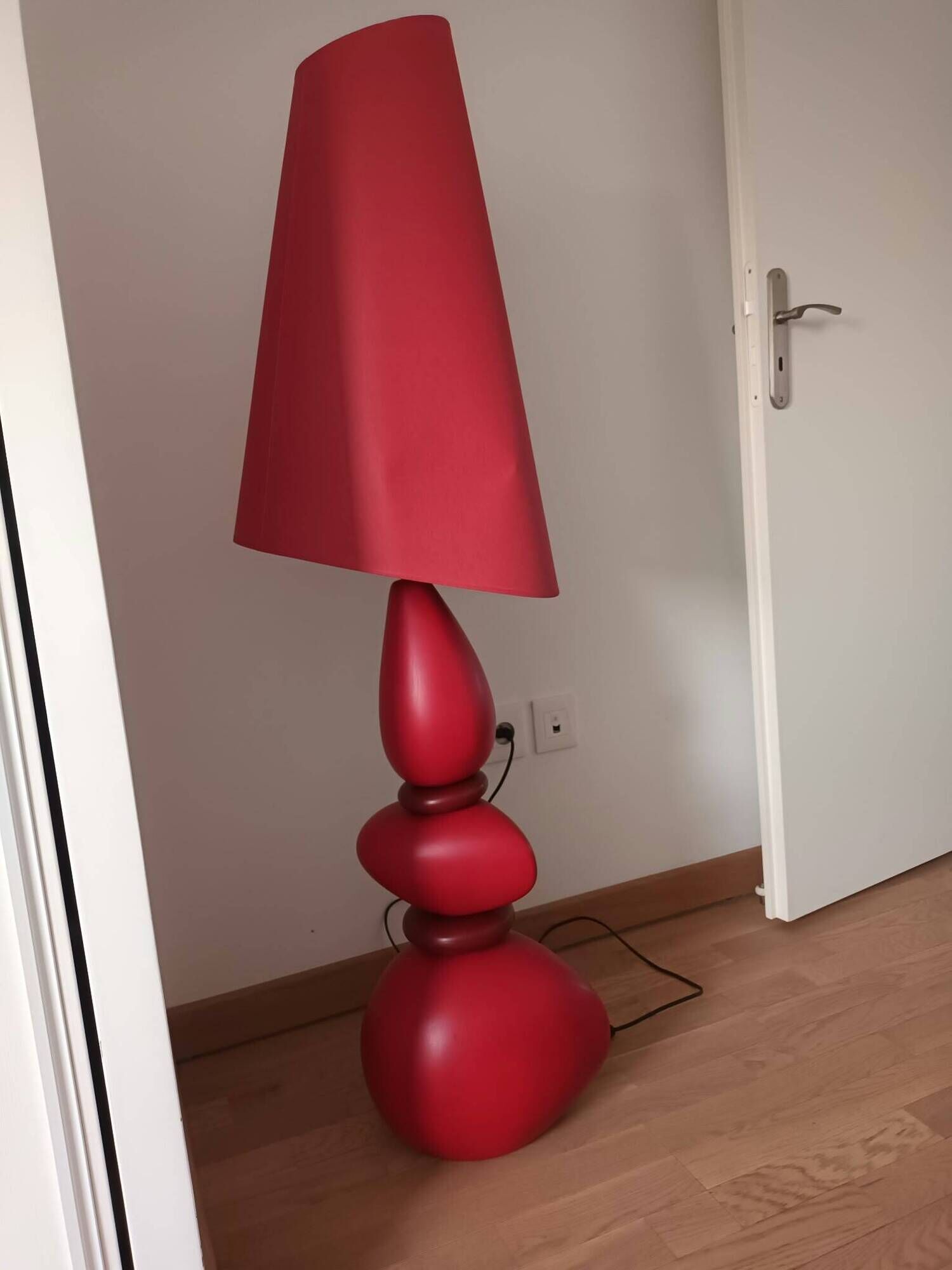 Lamp / luminaire retro 1970s style red