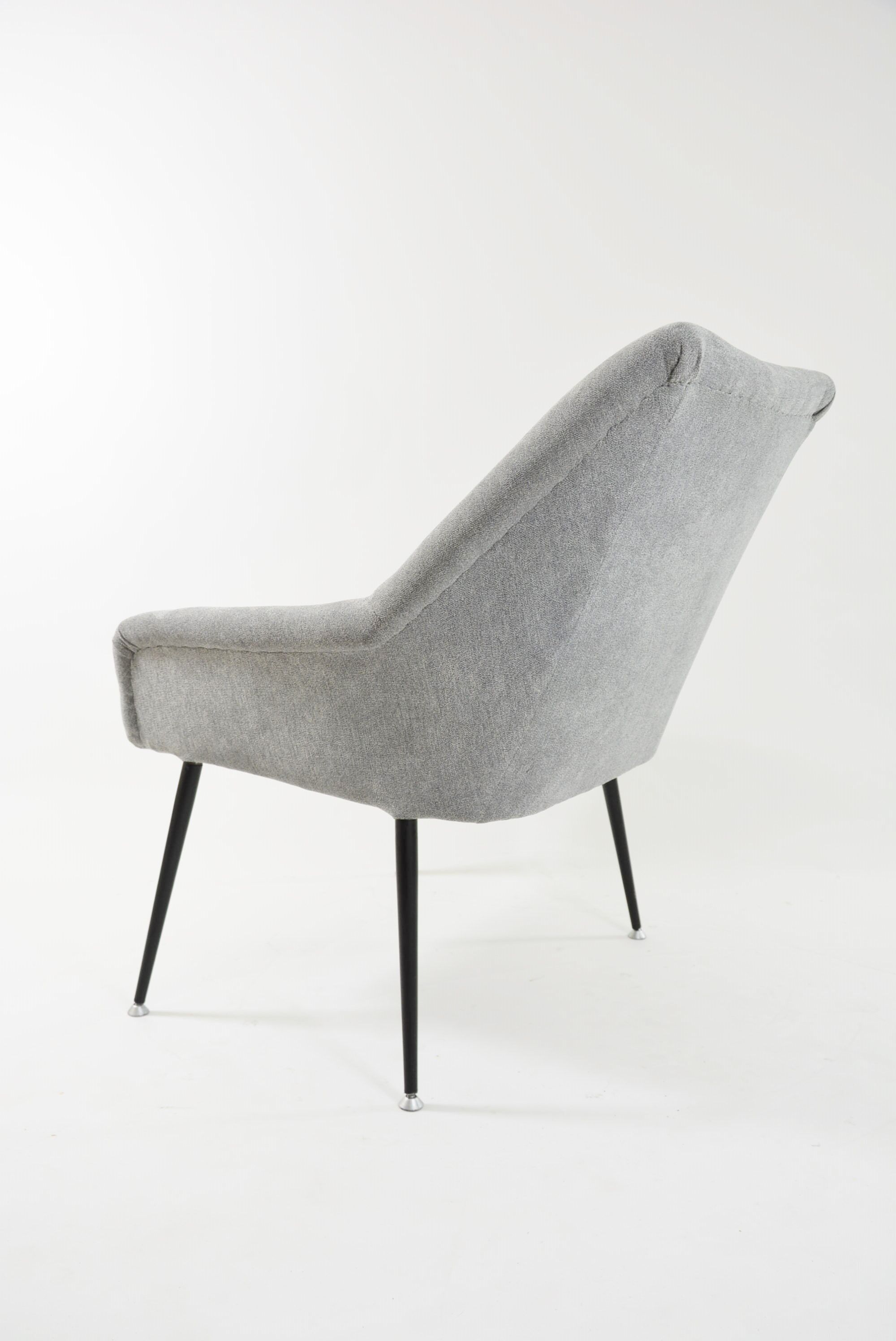 Grey square shell chair