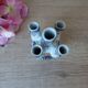 Old small flower vase, Rouen earthenware, hand-painted, miniature vase