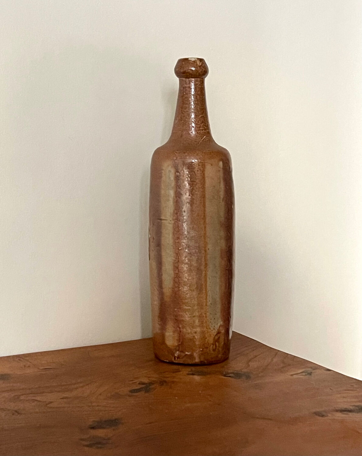 Antique stoneware bottle, 19th century.