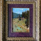 HSP table "the wooded meadow" Ukrainian school XX signed + frame