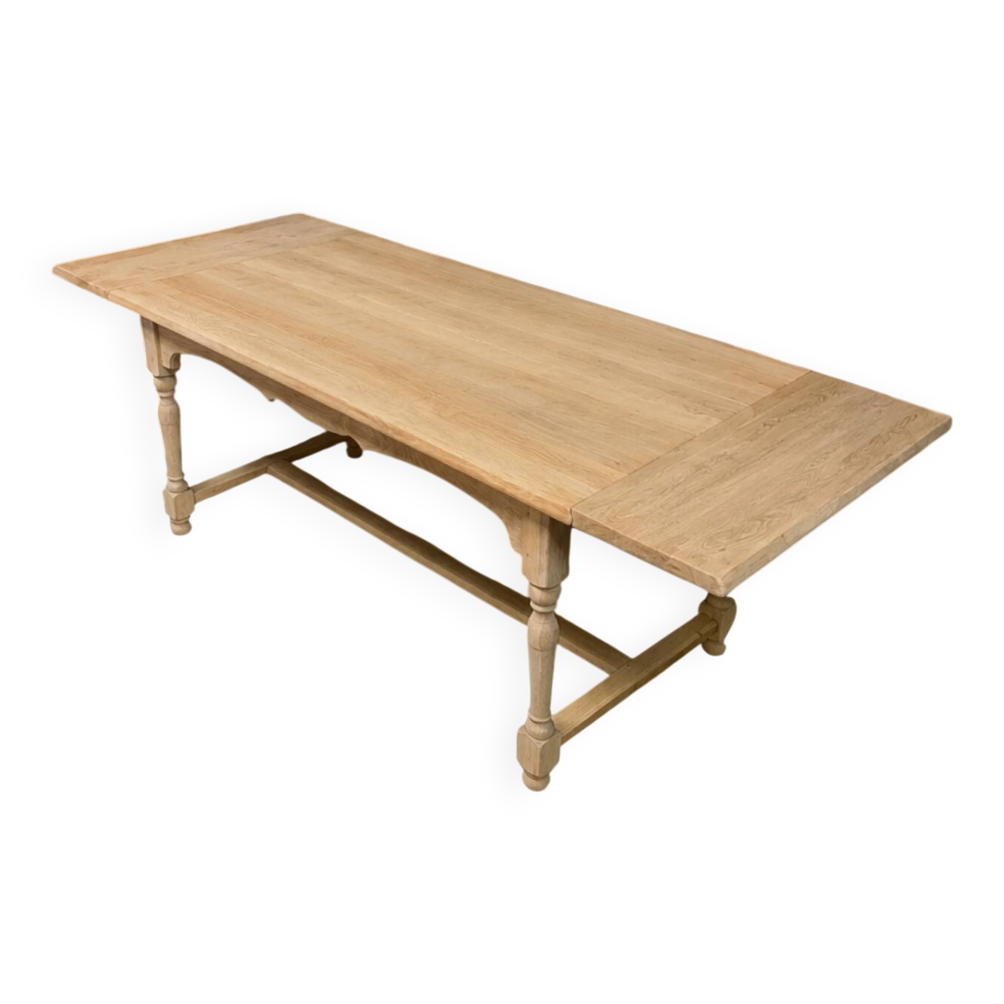 Table de ferme en chêne massif avec rallonges