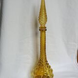 Carafe Empoli Italy Genie bottle in amber glass