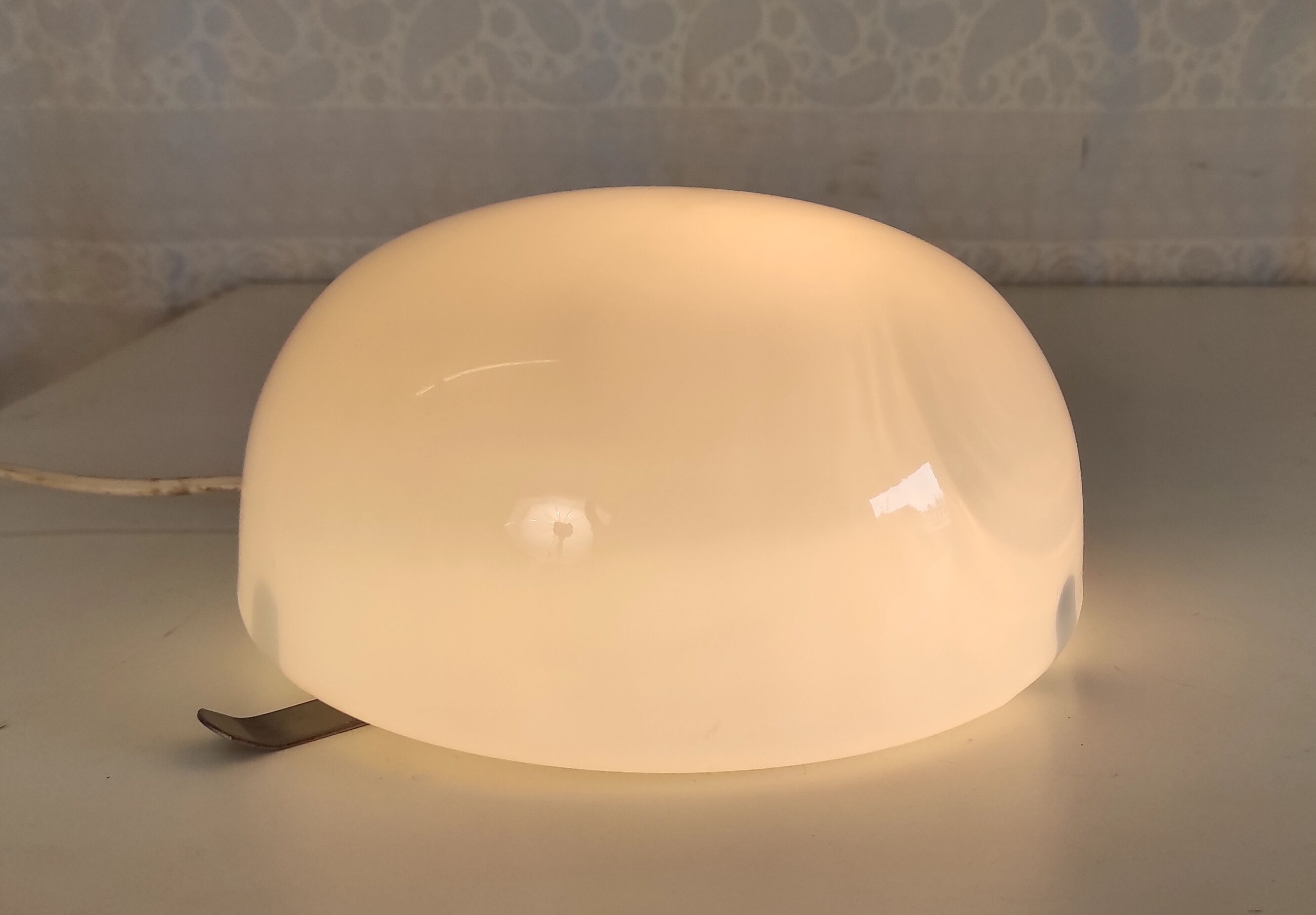 Ceiling lamp globe opaline white diam. 20 cm – 60s