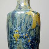 Rare petit vase ancien Alfred Renoleau grès émaux cristallins art déco