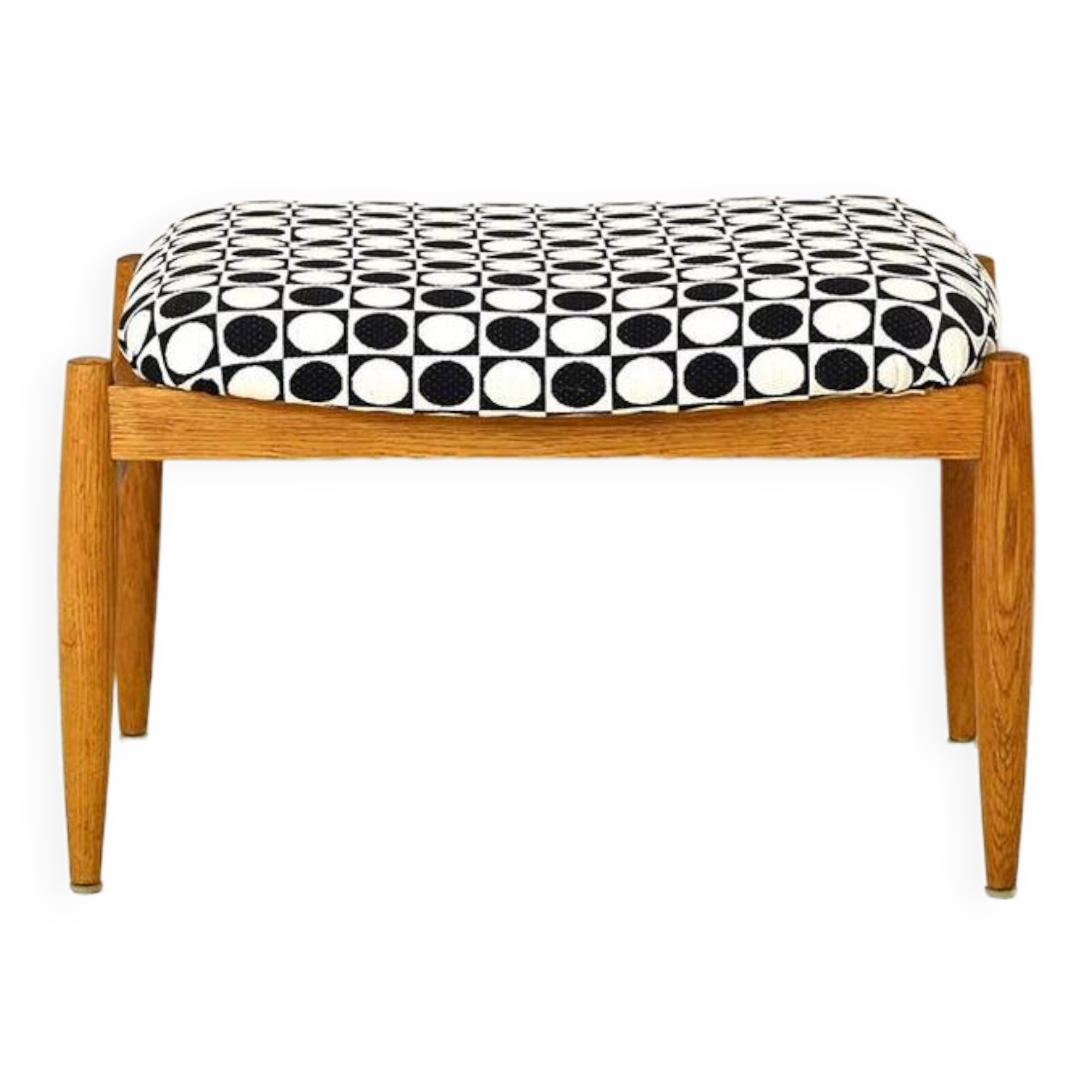 Vintage stool with original fabric