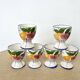 6 vintage earthenware egg cups