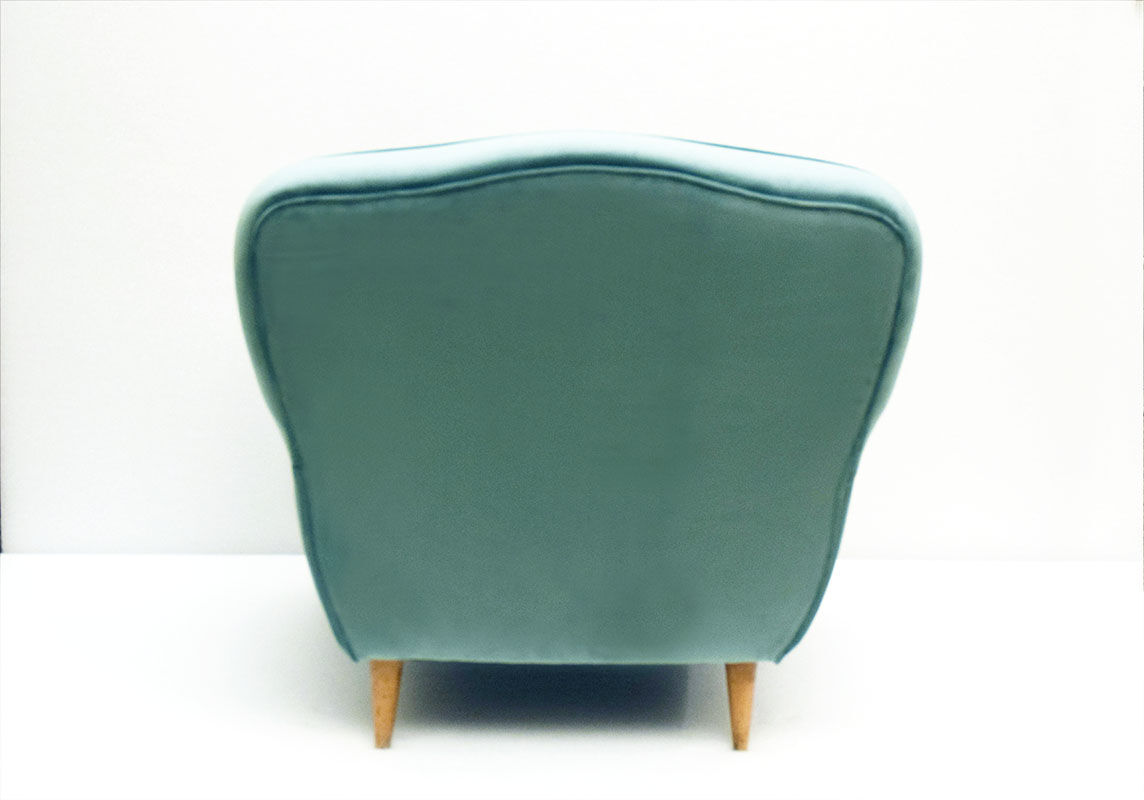 Armchair in velvet 1950s