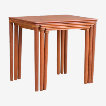 Danish teak trundle tables