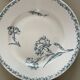 Set of 10 Lunéville ironstone soup plates, Oeillet model