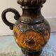 German scheuerich ceramic vase with flowers decor from the 70s