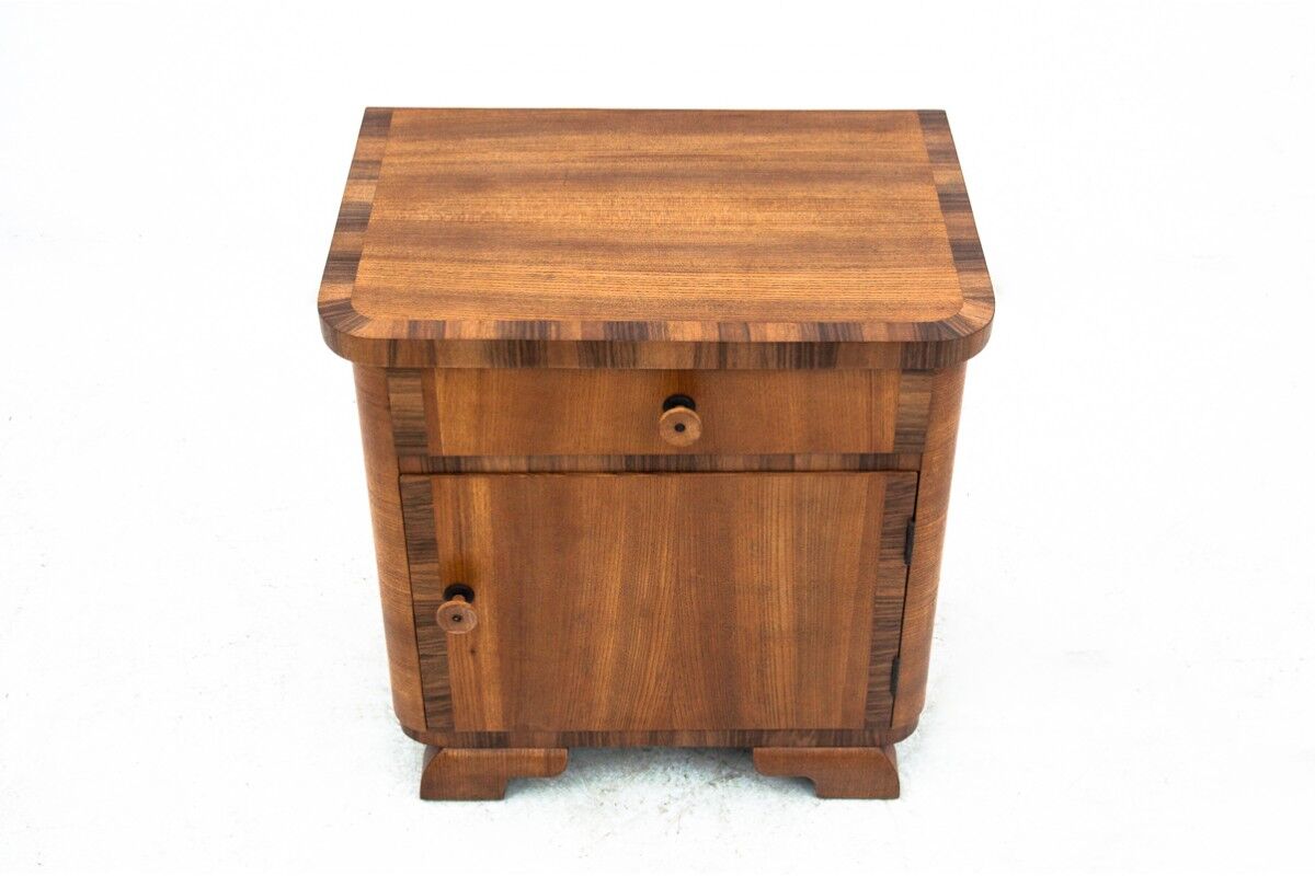 Paire de tables de chevet Art Déco, Pologne, années 1950