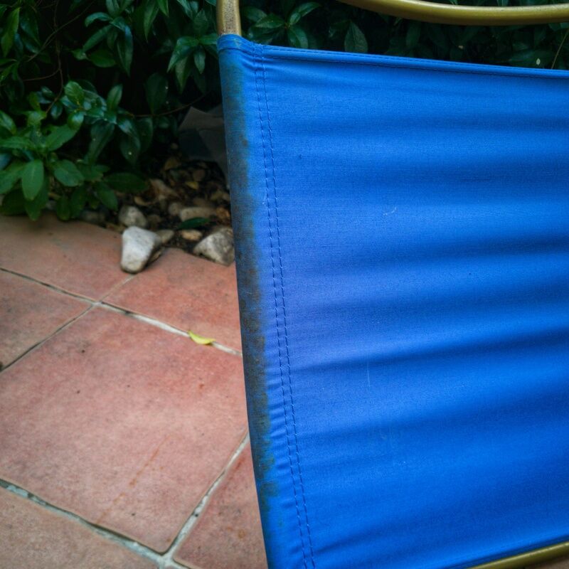 Pair of folding armchairs from plage lafuma