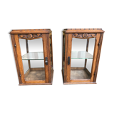 Pair of art deco showcases