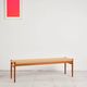 Large teak and rope bench by Niels O. Møller, Denmark, 1960s.