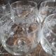 Lot de 6 verres à vin vintage buvant filigrané grappes de raisin
