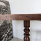 Table d'appoint ronde, pied en chêne tourné