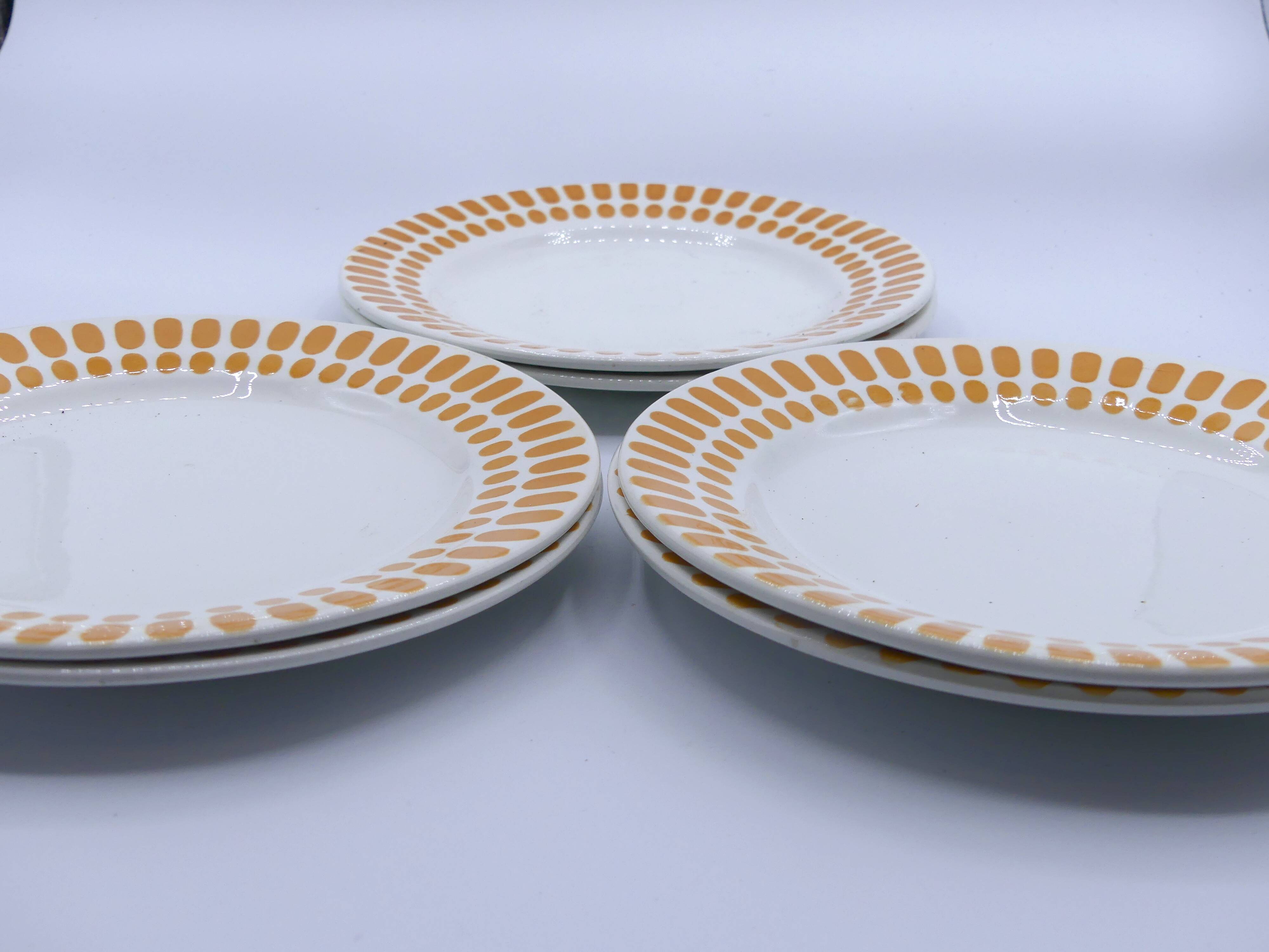6 Sarreguemines Tartan dessert plates