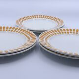 6 Sarreguemines Tartan dessert plates