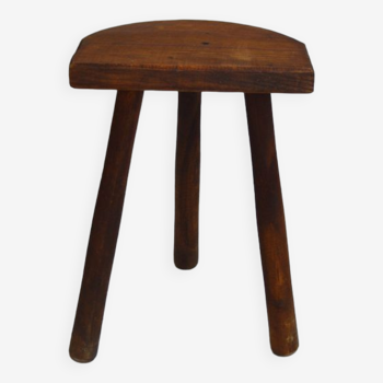 Tabouret tripode demi-lune