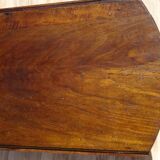 Antique walnut table with drop-leaf doors