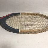 Raquette tennis ancienne Donnay court one bois + cuir made in belgique vintage