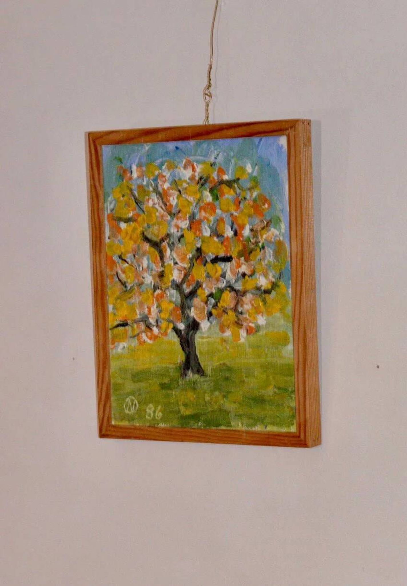 Huile sur toile «Arbre d'automne» par Olle Nilsson
