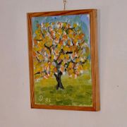 Huile sur toile «Arbre d'automne» par Olle Nilsson