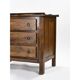 Commode à trois tiroirs en orme teinté