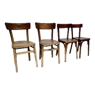 Set of 11 mismatched bistro chairs