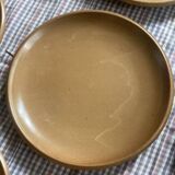 8 beige Berne stoneware plates wabi sabi