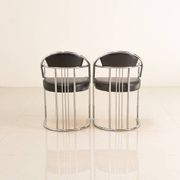 4 chaises italiennes en cuir imitation crocodile 80's