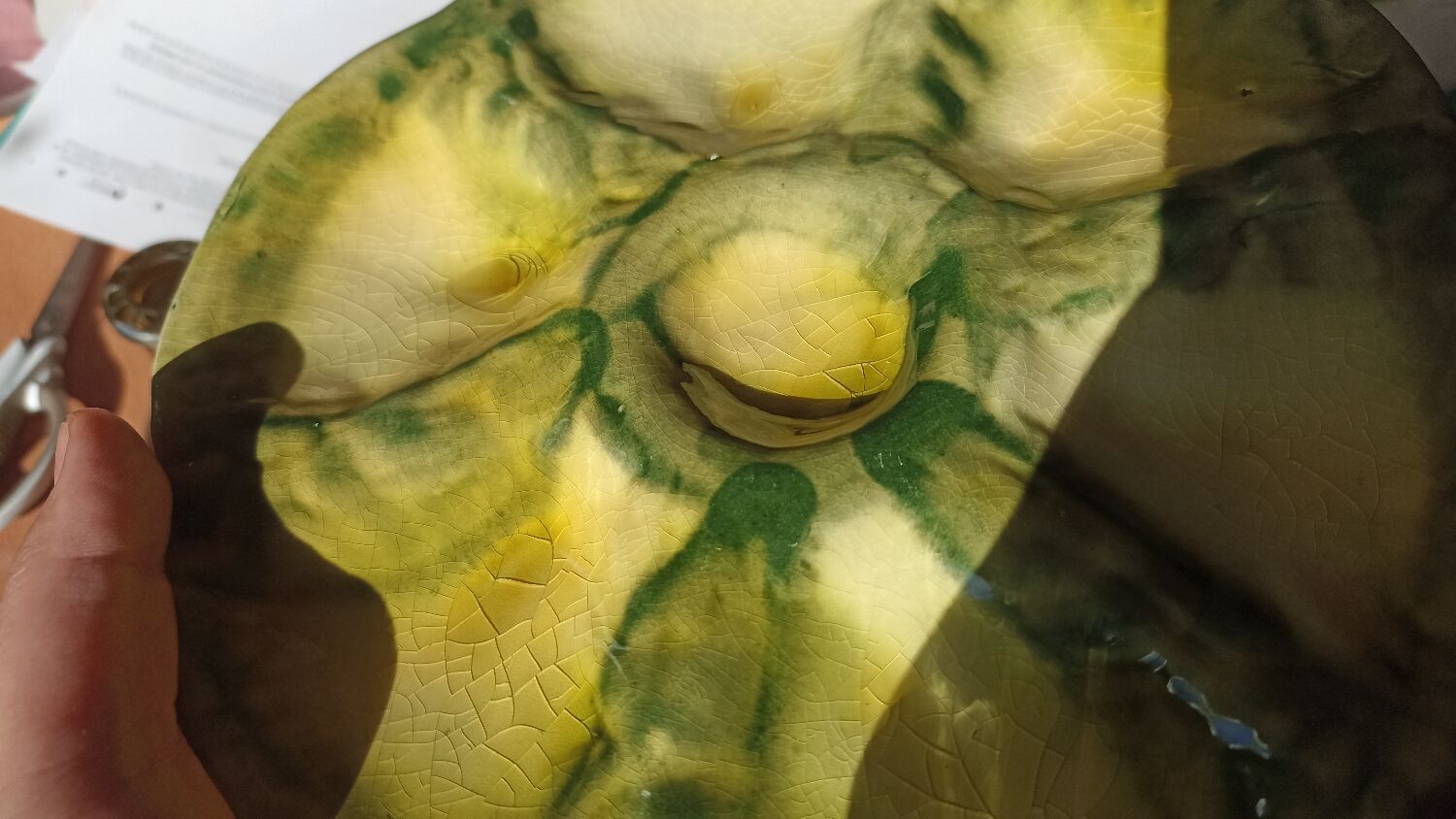 6 oyster plates by Foucard-Jourdan from the 50s