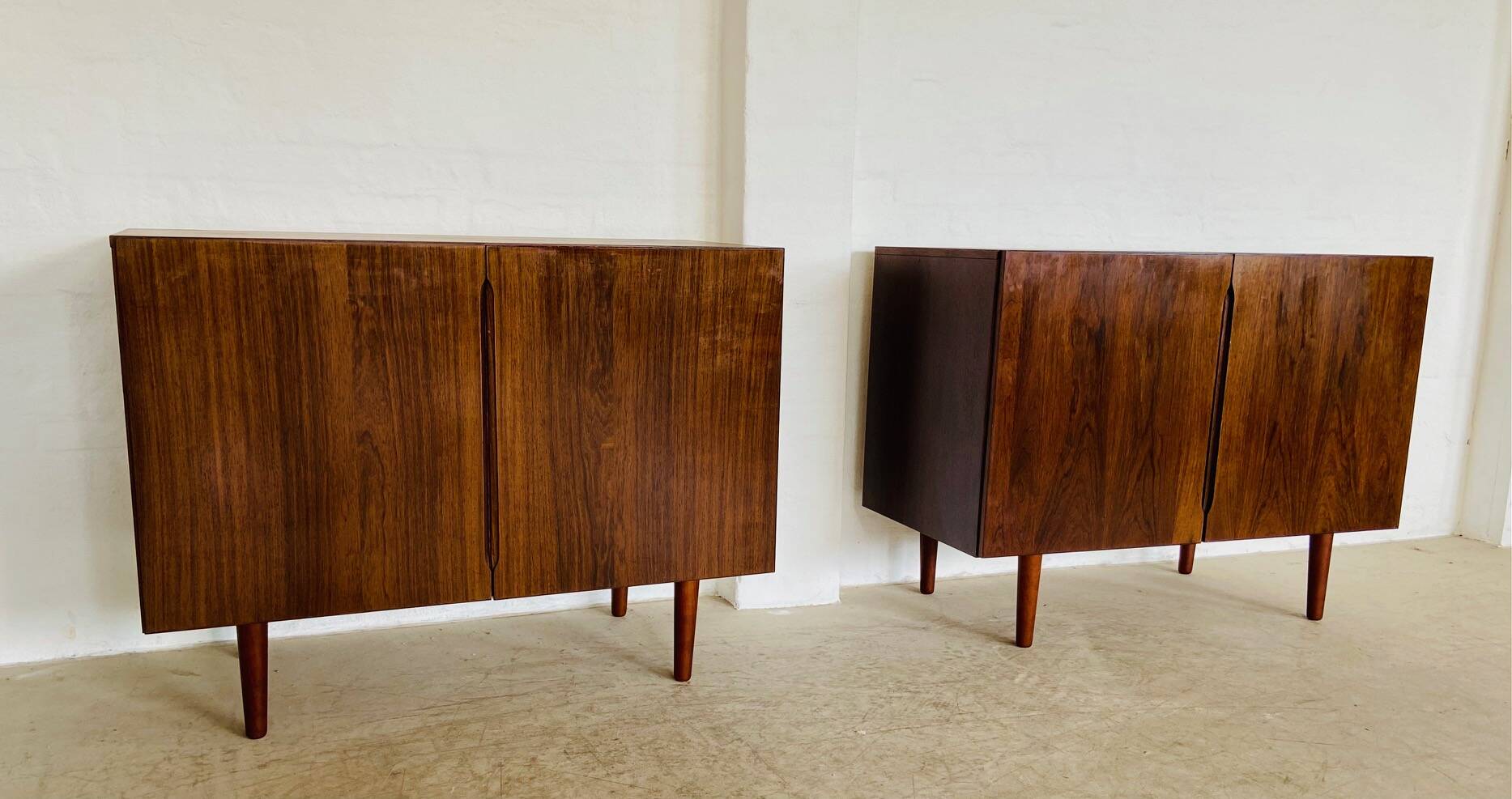Vintage Danish mid-century matching rosewood sideboards 1960s
