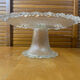 Masserini barocco cake dish cut glass moulded bead row vintage