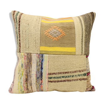 45x45 cm Kilim Cushion,Vintage Cushion Cover pechwork