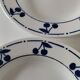 Set of 4 antique soup plates – “Blue Cherries” design – 1950s