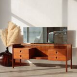 Wrighton Teak Dressing Table - Vintage 1960s - Hexagonal Base