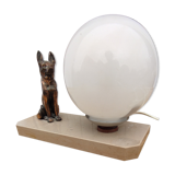 Art Deco table lamp German Shepherd